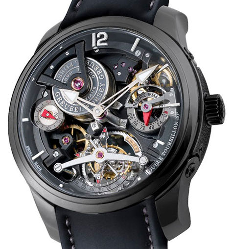 Greubel Forsey GF02s Black Double Tourbillon Technique 30 ° watch replica